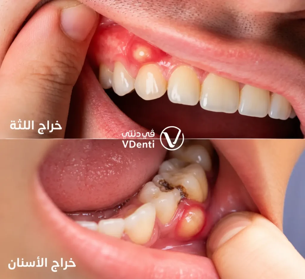 الفرق بين خراج اللثة وخراج الأسنان